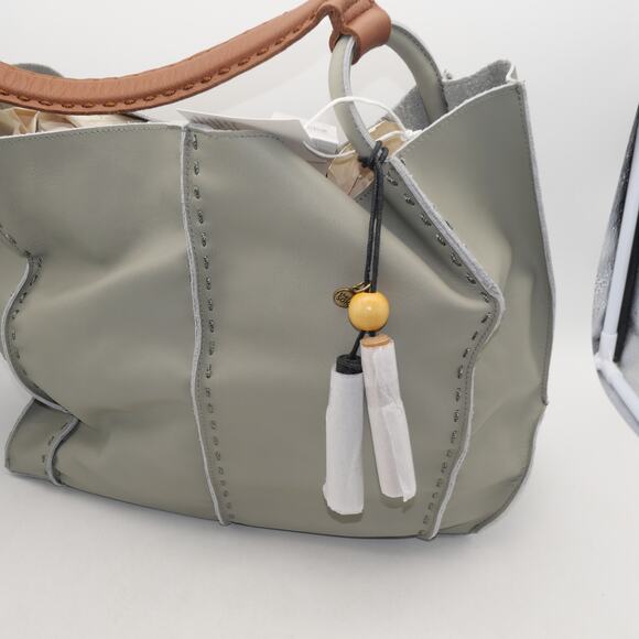 NEW The Sak Los Feliz Leather Tote Oversized Meadow Green Boho Hobo **READ** - Picture 13 of 14